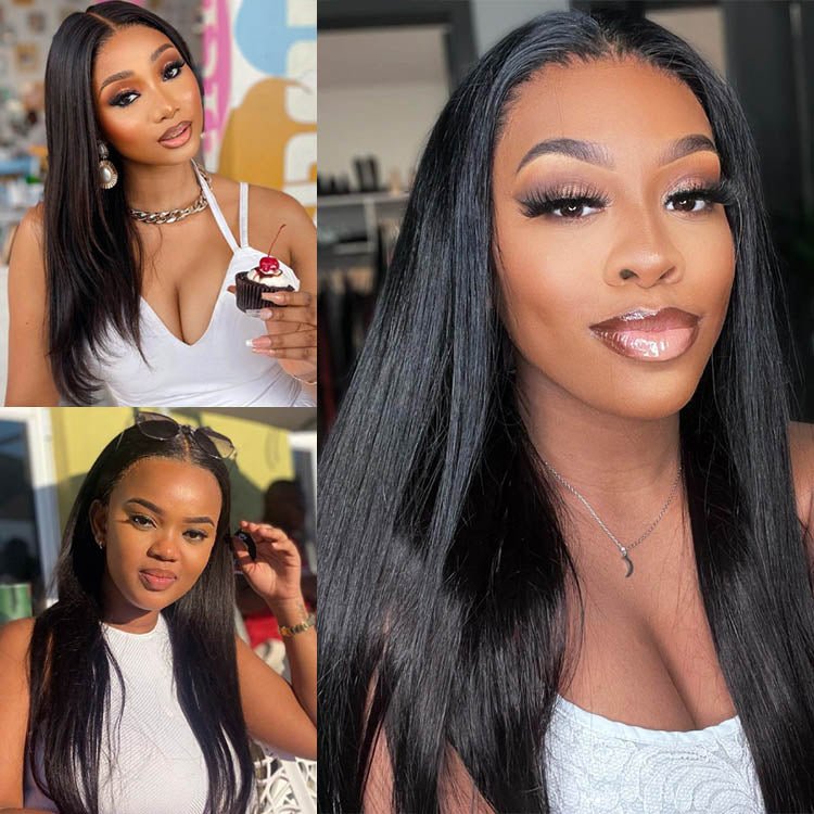 ReadytoGo Glueless 3 Way Straight Closure Wig 100% Brazilain Human Hair - Superlovehair